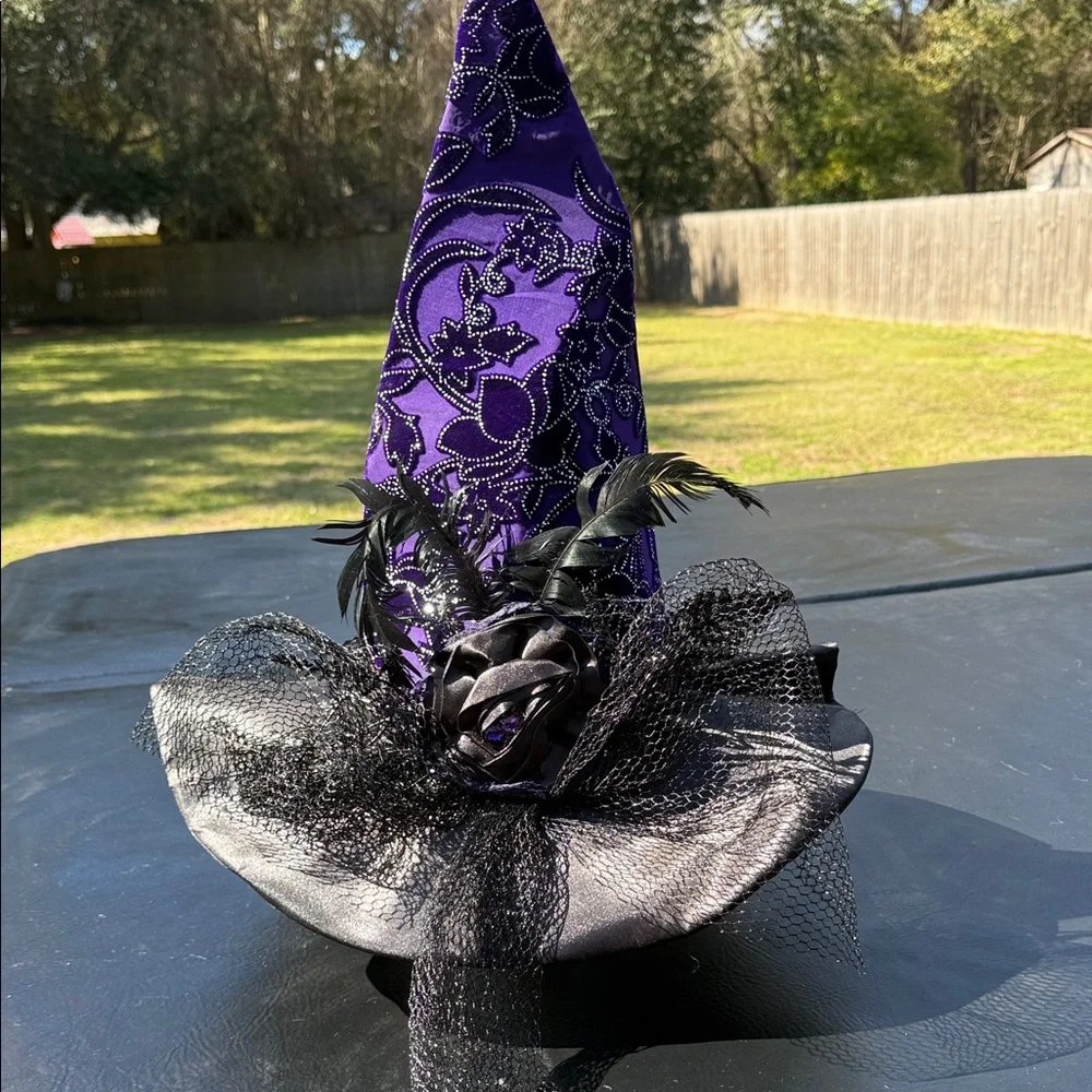 Pier One Purple and Black Witch Hat for Halloween Parties